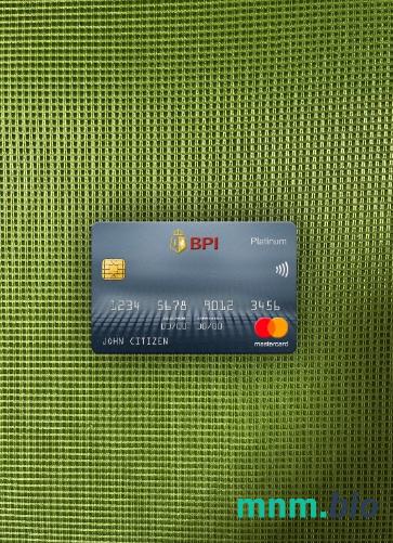 Philippines bank of the Philippine Islands mastercard platinum wygląd fotograficzny skan PSD + zdjęcie
